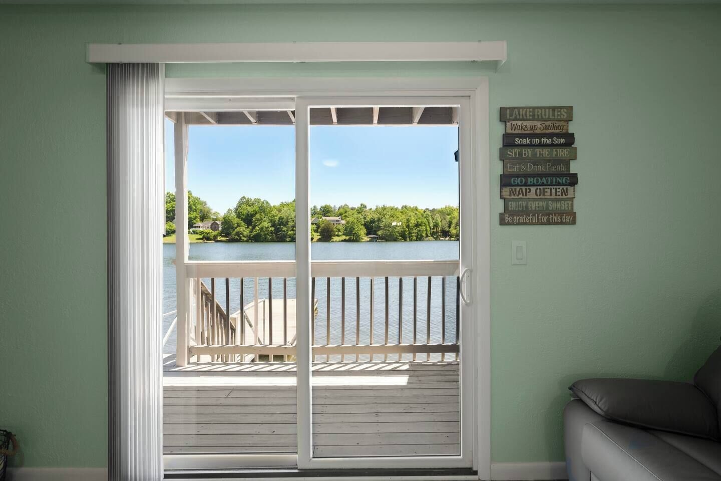Enjoy coffee with lake views from your private porch.