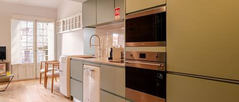 Microwave, oven, stovetop, dishwasher