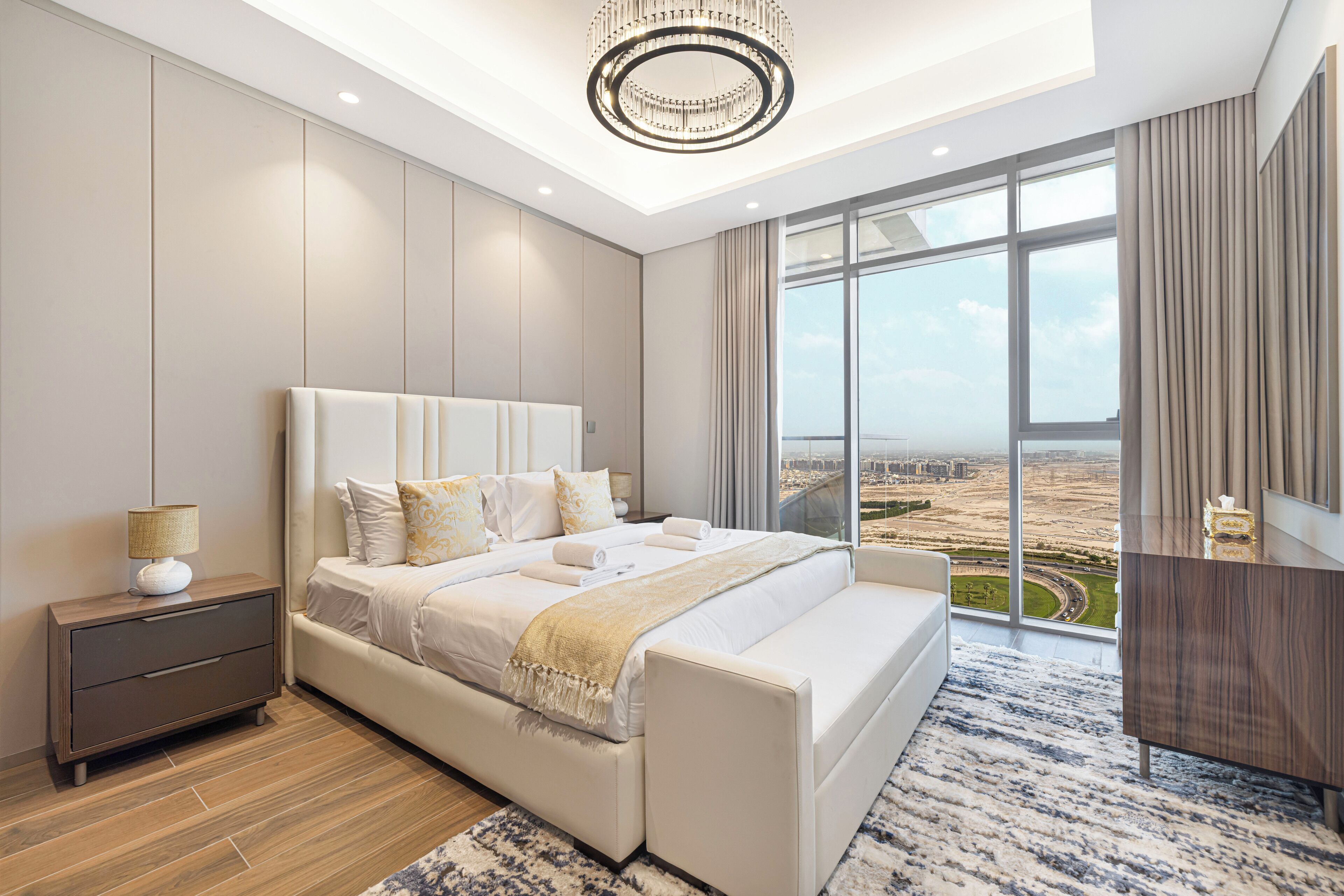 Egyptian cotton sheets, premium bedding, desk, laptop workspace