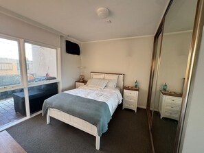 1 bedroom, iron/ironing board, bed sheets
