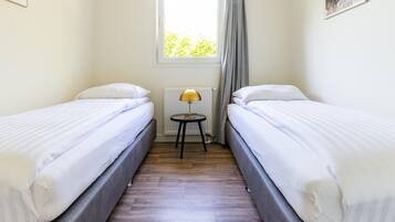 Chalet | 3 dormitorios, mobiliario individual, ropa de cama