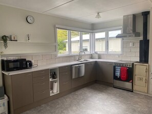 Microwave, oven, stovetop, dishwasher