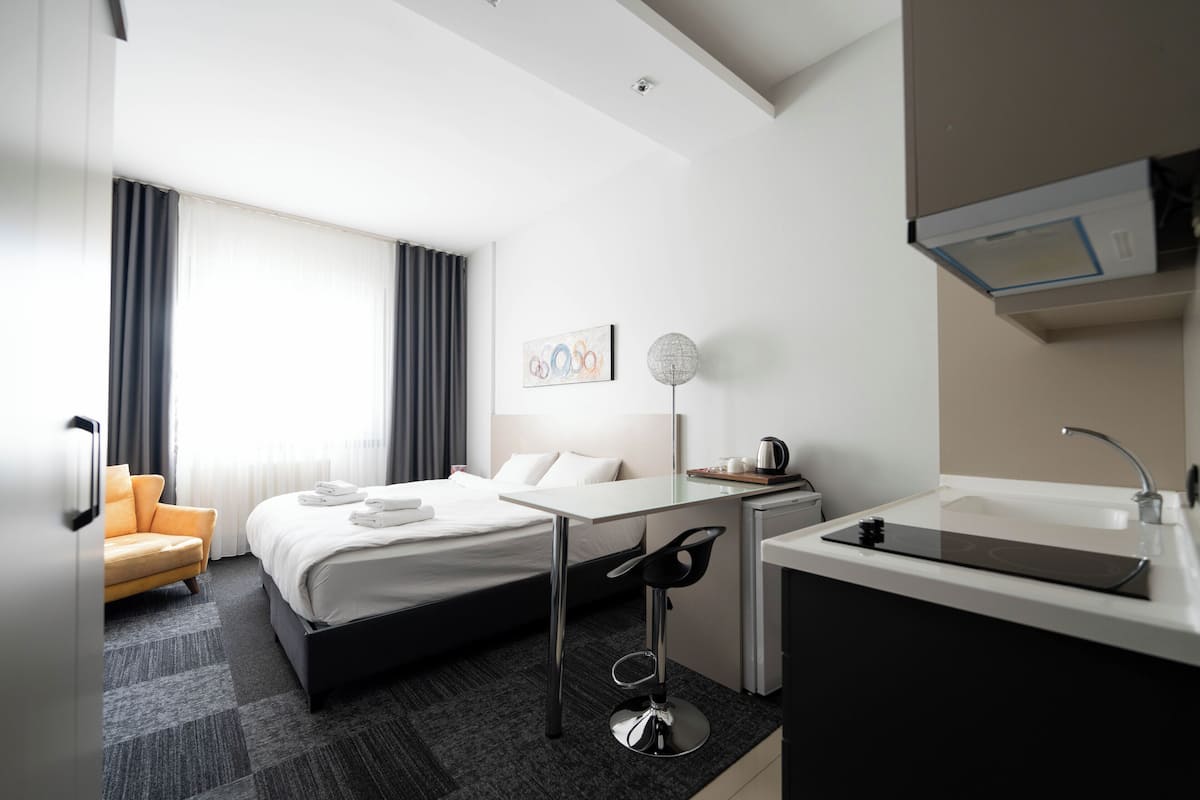 Standard Condo | Blackout drapes, soundproofing, iron/ironing board (on request)