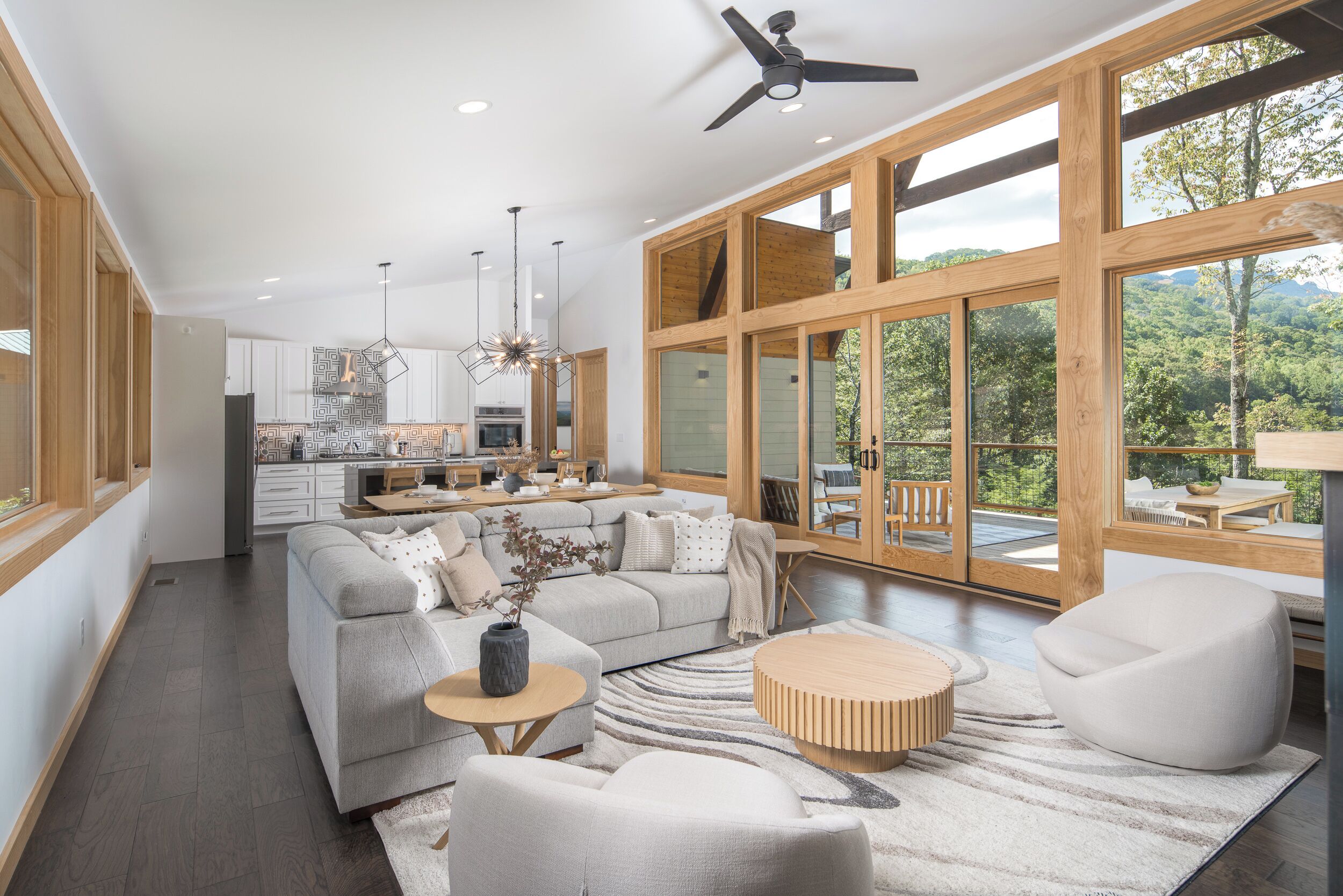 Smart TV, fireplace, table football, books