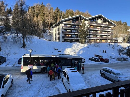 cosy 26 sqm studio is located in the Swiss Alps ski resort of Les Collons