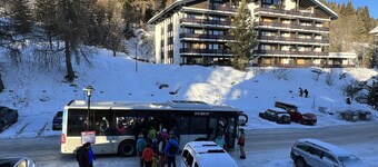 cosy 26 sqm studio is located in the Swiss Alps ski resort of Les Collons