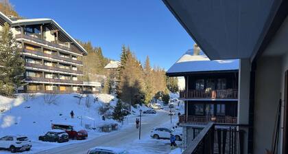 cosy 26 sqm studio is located in the Swiss Alps ski resort of Les Collons