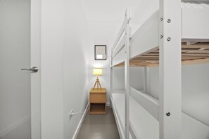 2 bedrooms, iron/ironing board, travel crib, free WiFi