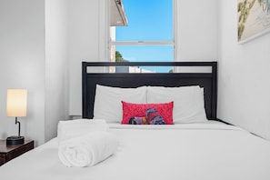 2 bedrooms, iron/ironing board, travel crib, free WiFi