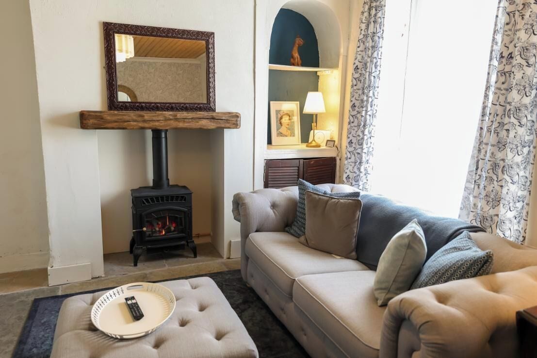 TV connectée, cheminée