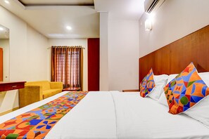 Sengetøy i egyptisk bomull, sengetøy av topp kvalitet og safe på rommet