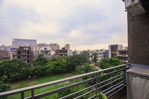 Blick vom Balkon