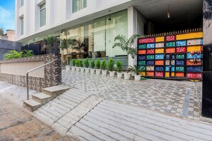 Majoituspaikan sisäänkäynti