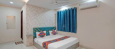 Sengetøy i egyptisk bomull, sengetøy av topp kvalitet og safe på rommet