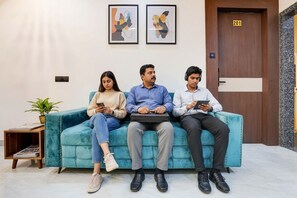 Sitteområde i lobbyen