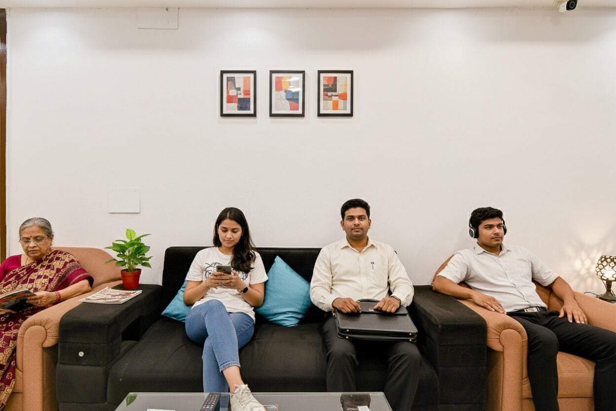 Coin salon dans le hall