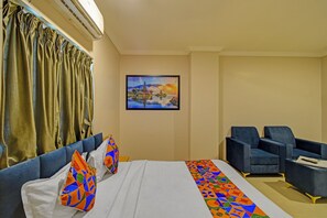 Lakens van Egyptisch katoen, luxe beddengoed, een kluis op de kamer