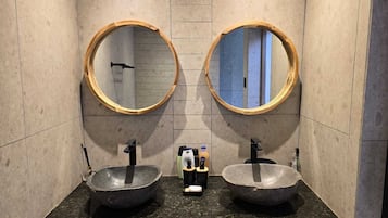 Towels, soap, toilet paper