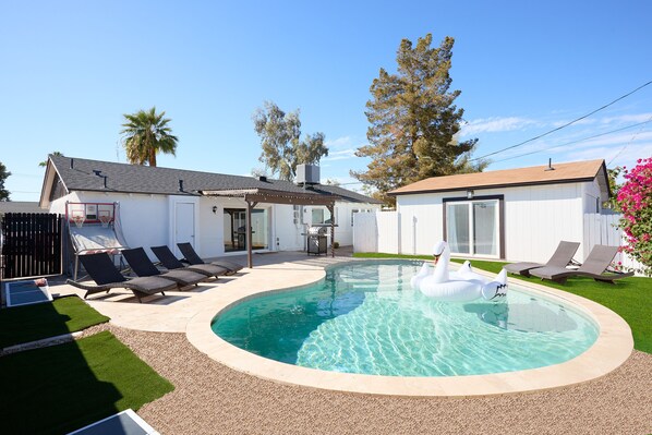 A heated pool