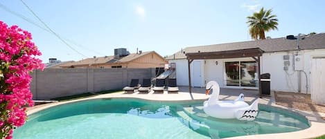 A heated pool