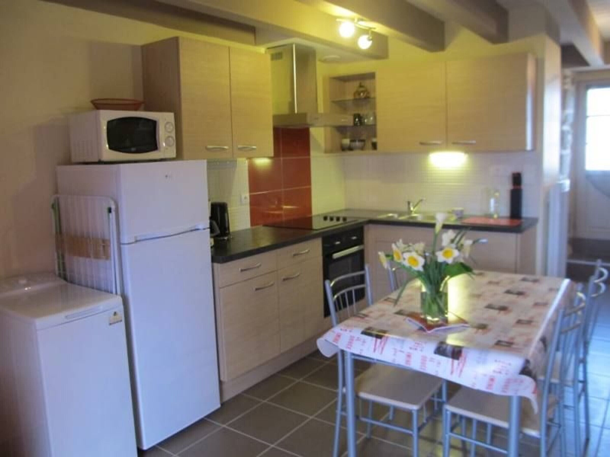 Fridge, microwave, dishwasher