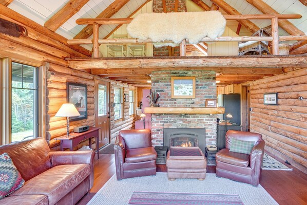House (3 Bedrooms) | Interior - Cozy Log Cabin Near Mt Snow: Views, Modern Comfort (Wilmington)