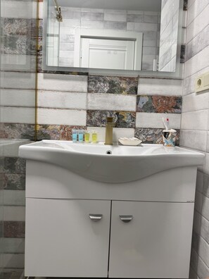 Hair dryer, towels, soap, toilet paper - Ninos house (T'bilisi)