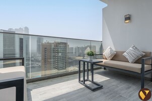 Luxury Apartment, Balcony, City View | Iron/ironing board, free WiFi