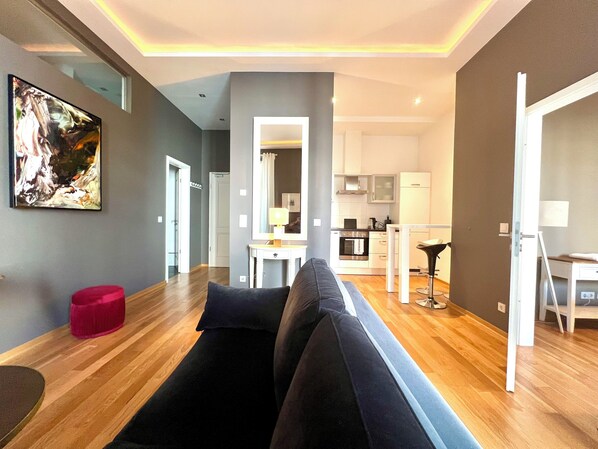 Living area - Dream apartment Leipzig city center with balcony (Leipzig)