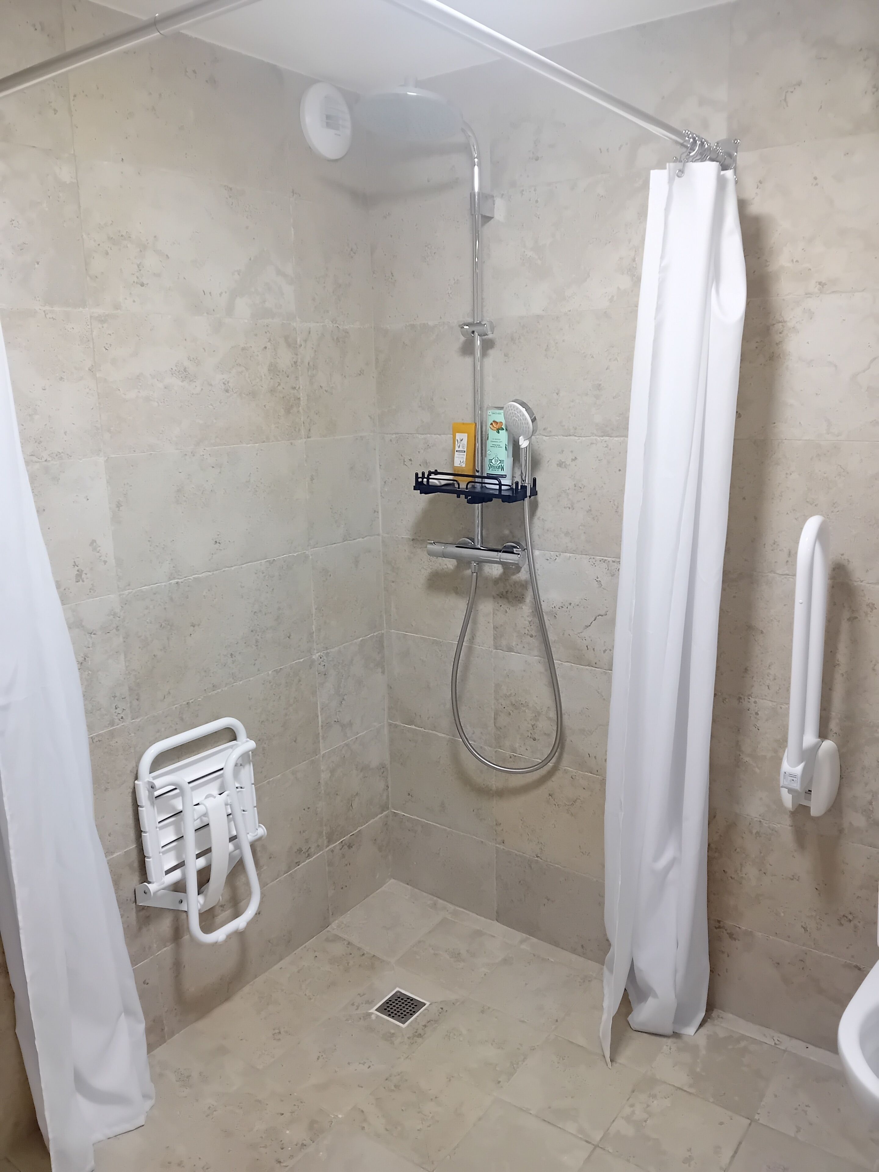 Towels, soap, toilet paper