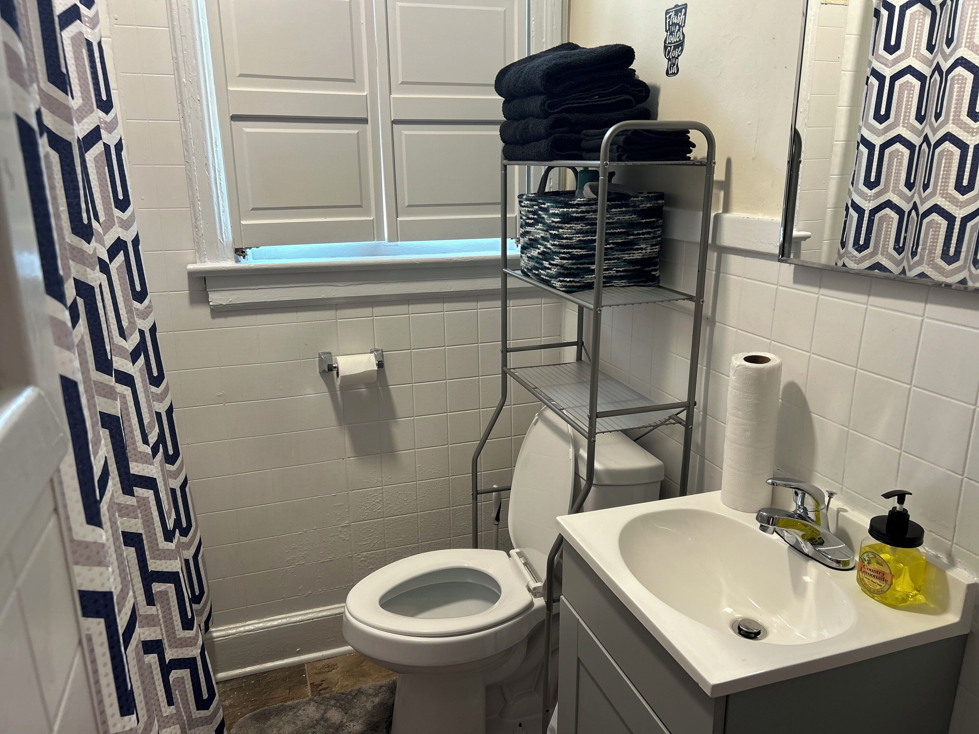 Towels, soap, toilet paper