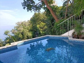 Outdoor pool, a heated pool - Frente al mar 9BR Hasta 40 pax (Boca de Tomatlan)