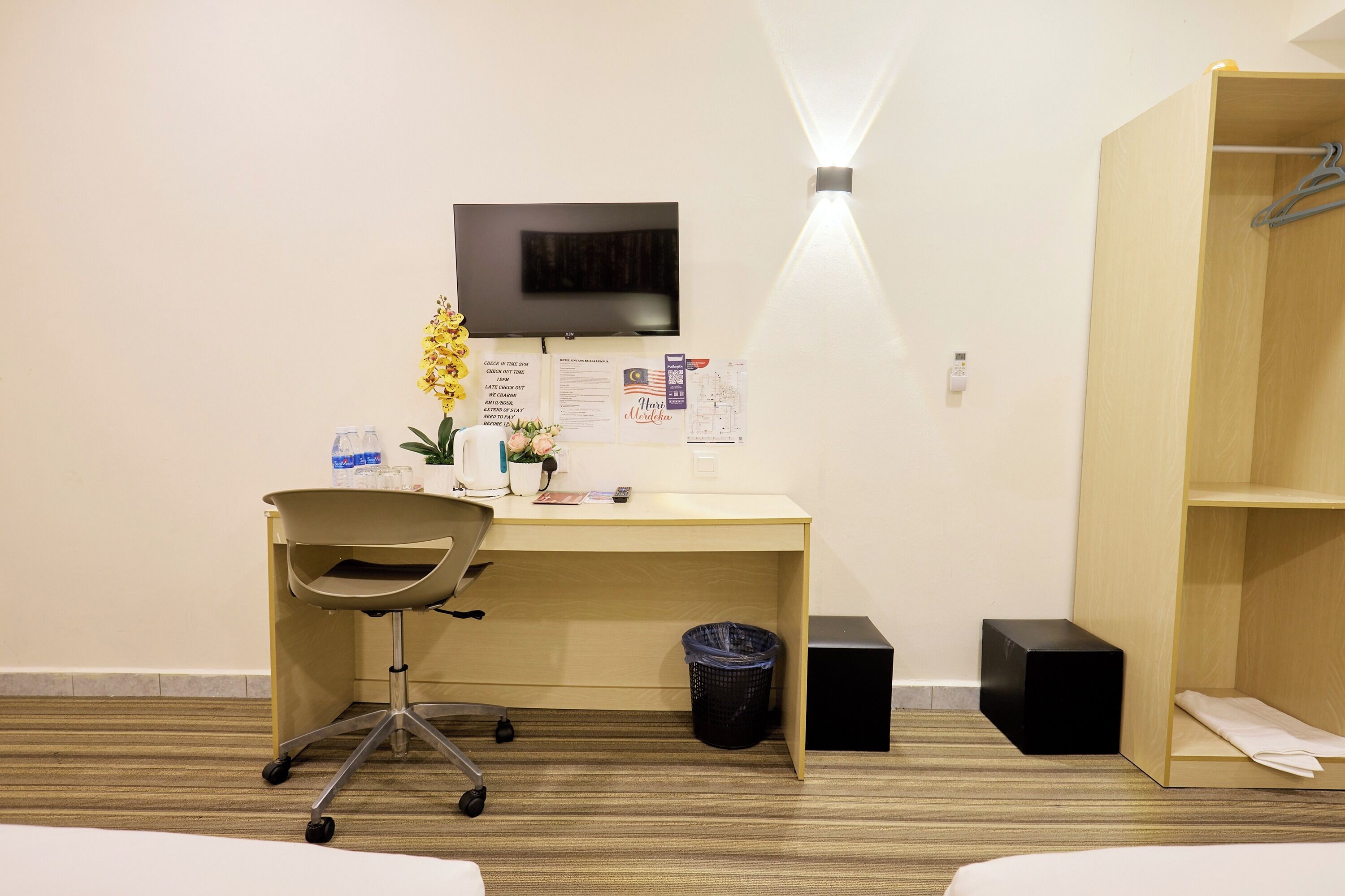 Desk, iron/ironing board, free WiFi, bed sheets