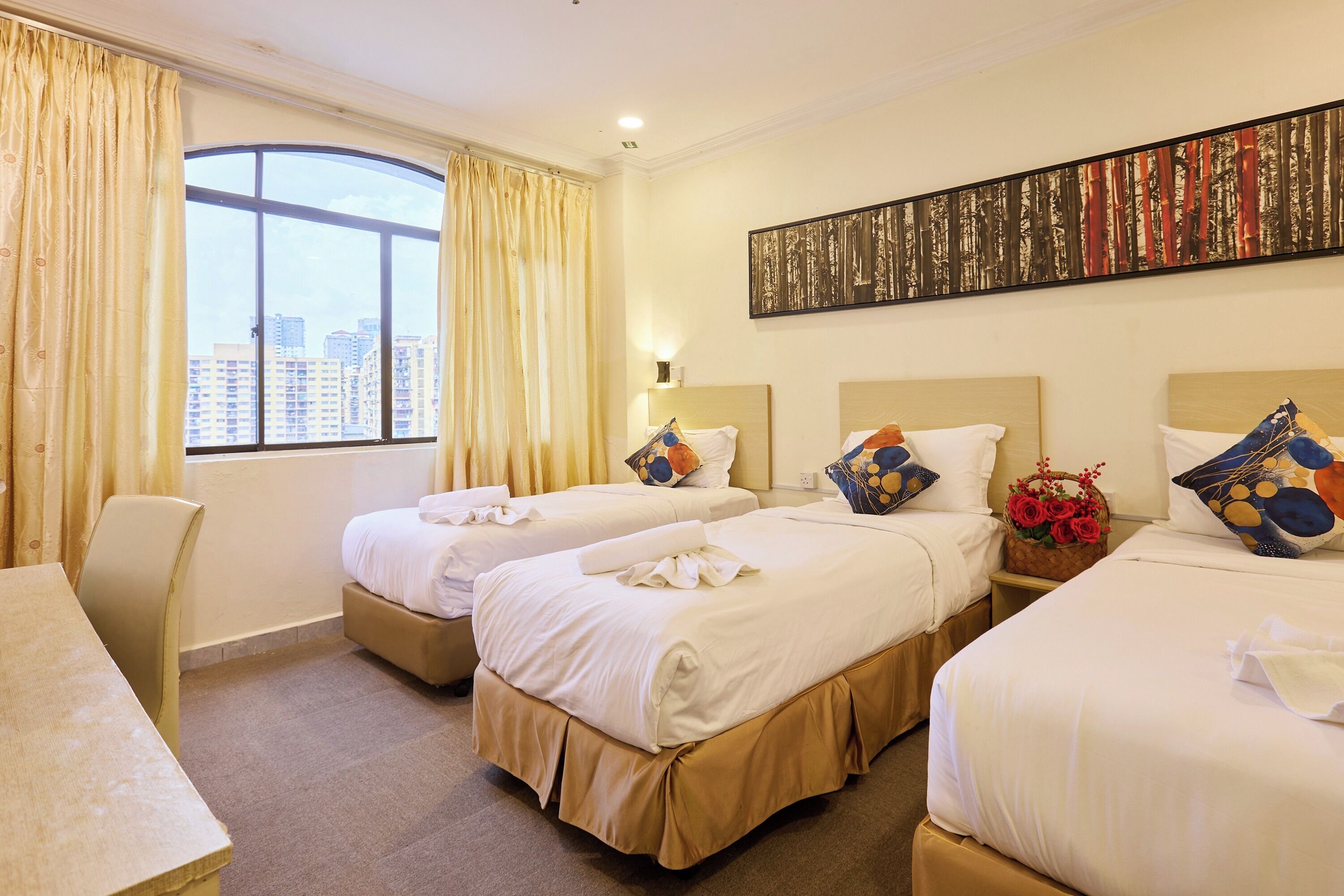 Desk, iron/ironing board, free WiFi, bed sheets