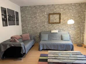 TV, DVD player, stereo