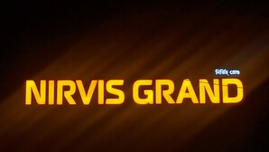 Der Text „NIRVIS GRAND“ in fetten, gelben Buchstaben vor einem dunkel ablaufenden Hintergrund.