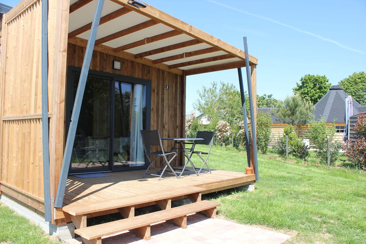 Xalet, 1 llit doble, vistes al jardí | Terrassa o pati