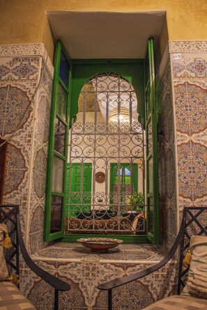 Comfort Double Room, Courtyard View | Free WiFi, bed sheets