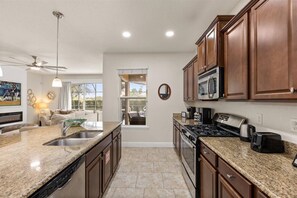 Microwave, dishwasher, high chair