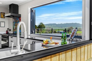 Fridge, dishwasher, coffee/tea maker, toaster