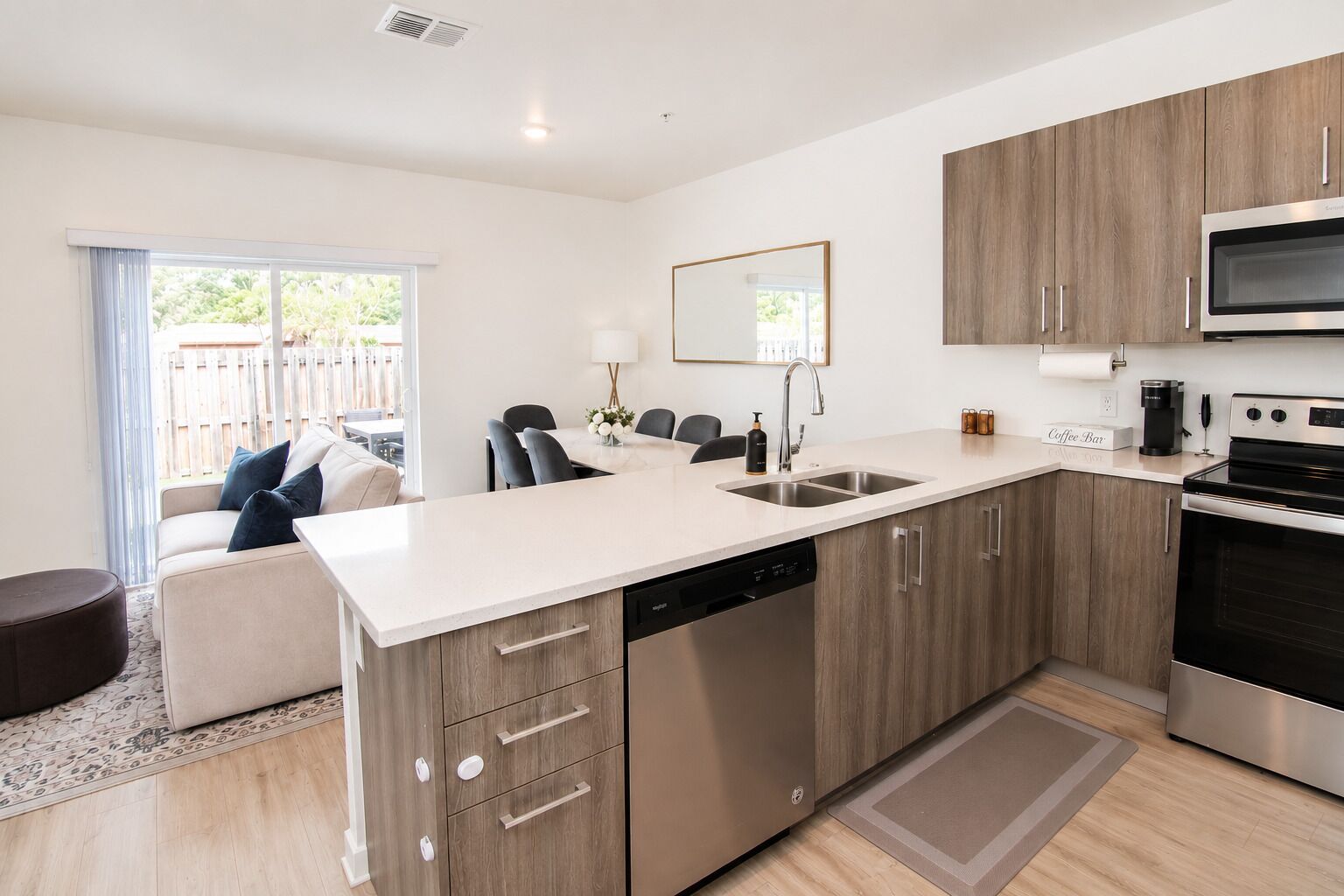 Microwave, oven, stovetop, dishwasher