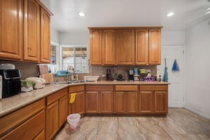 Microwave, oven, stovetop, paper towels