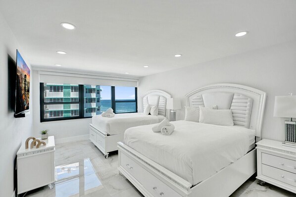 2 bedrooms, iron/ironing board, travel crib, WiFi