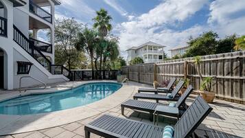 Een verwarmd zwembad