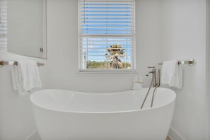 Douche, serviettes fournies