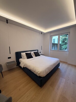 1 غرفة نوم وواي فاي وملاءات أسرّة