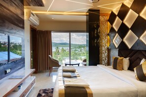 Deluxe Single Room, 1 King Bed, Air conditioning, Partial Ocean View | Premium bedding, desk, laptop workspace, blackout drapes - Olive Hotel & Suites (Port Blair)