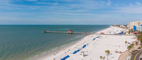 Sun-loungers, beach towels