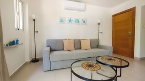 Living area - Pleasant 1-bedroom condo with AC in vibrant Cabarete (Cabarete)