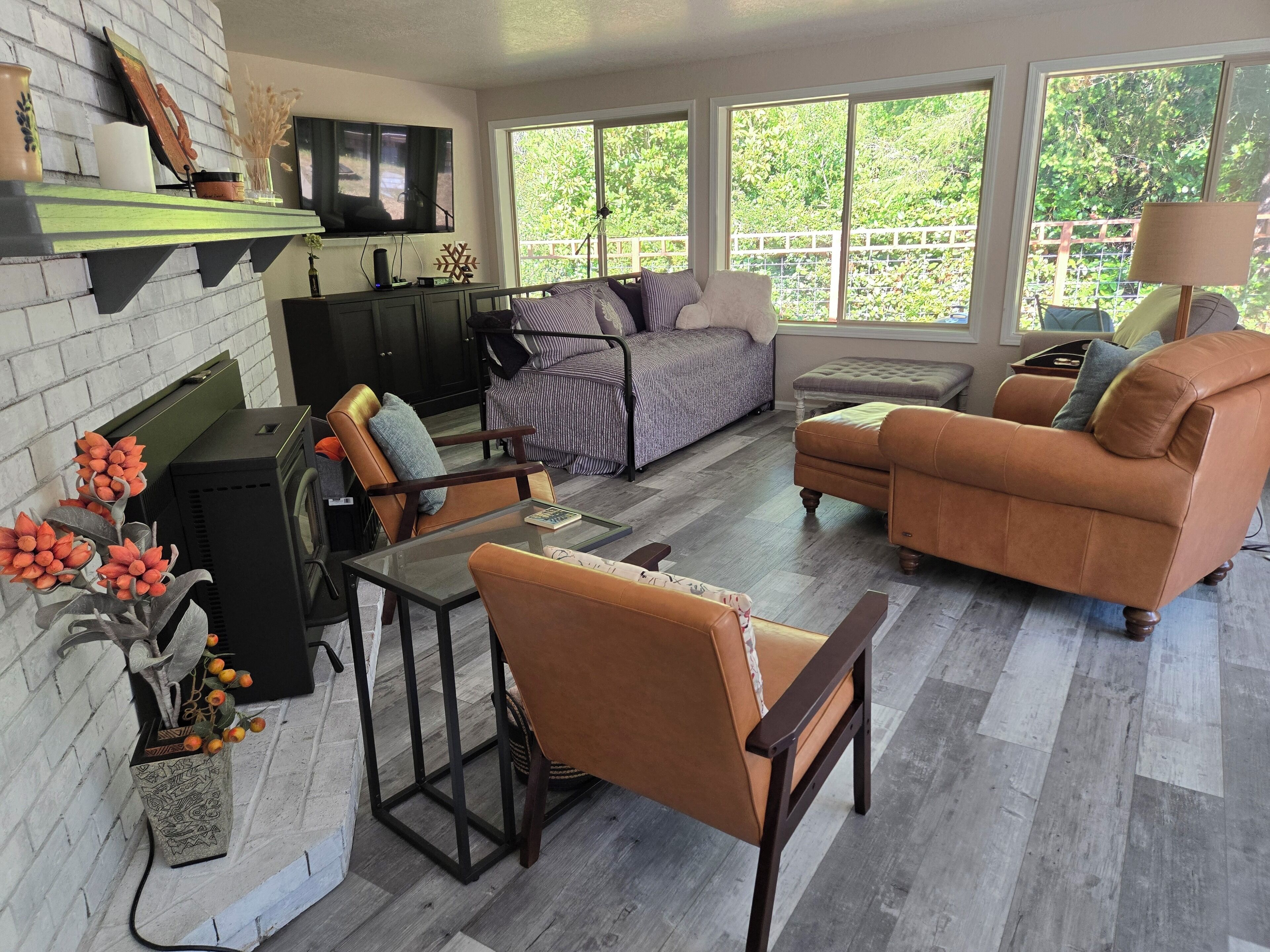 TV connectée, cheminée